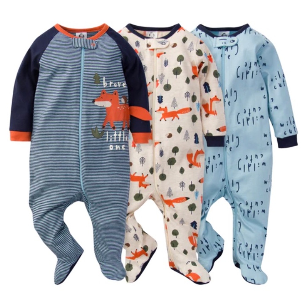 3-Pack Baby Boys Fox Sleep 'N Plays